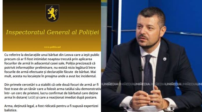 „Arma nu a fost arătată prietenilor, din ea s-a tras”. Bujorean, după comunicatul IGP pe împușcăturile de la Leova: Vreau să cred că nu e o mușamalizare de caz